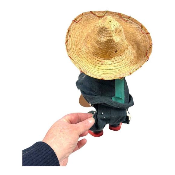 Vintage Mexican Marionette String Puppet With Sombrero & Guitar Hombre READ - Picture 7 of 10